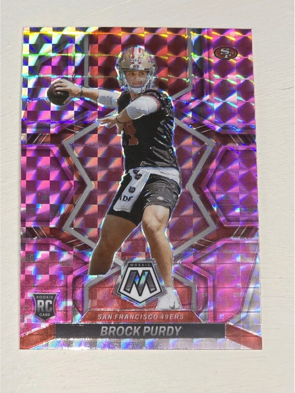 ⚒️🪙2022 Panini Mosaic BROCK PURDY Pink Camo RC 49ers 💠Clean💠